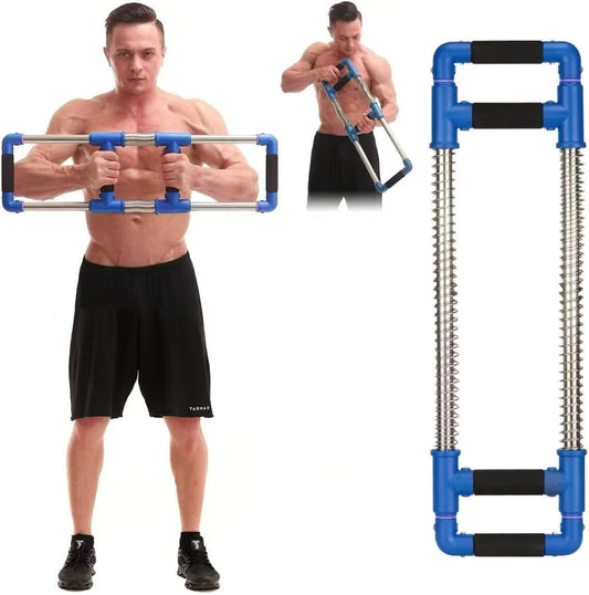 Push down Bar Machine - Chest Expander at Home Workout Equipment for Chest, Arm, Shoulder, Abs and Back - Portable Upper Body Trainer for Home, Travel or Outdoors
